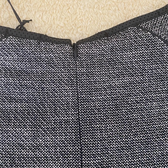 Maison Scotch Tweed Sheath Dress Leather Trim - Picture 4 of 8